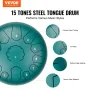 Steel Tongue Drum, 12 in & 13 Notes, C Major Steel Drum for Outside Garden, with 2 Mallets & Carry Bag, Hand Pan Drum Percussion