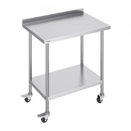 Stainless Steel Work Table Commercial Food Prep Table 24"x36" with Casters