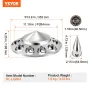 Forakselovertræk Combo Kit Abs Lug Nut Covers med