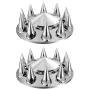 Front Axle Wheel Covers, Spiked Axle Cover for Semi Truck, ABS Electroplate Rust-Resistant Lug Nut Covers, Universal Fit, Instal
