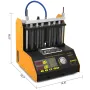 CT200 Fuel Injector Cleaner Tester, 4/6 Cylinder ultrasonic injector cleaner Injector Cleaner and Tester 220V