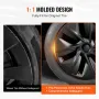 Wheel Rim Cover Hubcaps, 19 in, 2020-2023 Model Y Fully Fit Hubcap with Snap, Guard Tape & Valve Nozzle Hole, ABS & PC Hubcap wi