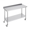 Stainless Steel Work Table Commercial Food Prep Table 24"x60" with Casters