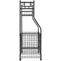 Sports Equipment Garage Organizer, Rolling Ball Storage Cart on Wheels, Basketball Rack with Baskets & Hooks, Indoor/Outdoor Spo