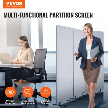 2FT Room Divider, 3 Panels PET Polyester Soundproof Room Screen, Folding Privacy Divider Portable Partition Divider for Room Sep