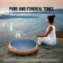Steel Tongue Drum, 14 in & 15 Notes, Rain Drum for Outside Garden, C Major Key, Tank Drum with 2 Mallets & Carry Bag, Hand Pan D