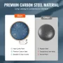 Steel Tongue Drum, 14 in & 15 Notes, Rain Drum for Outside Garden, C Major Key, Tank Drum with 2 Mallets & Carry Bag, Hand Pan D
