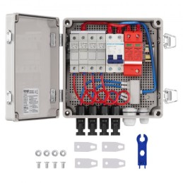 Solar PV Combiner Box 4 String 10A til solcellepanel System ABS -sag IP65