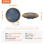 Steel Tongue Drum, 14 in & 15 Notes, Rain Drum for Outside Garden, D Major Key, Tank Drum with 2 Mallets & Carry Bag, Hand Pan D