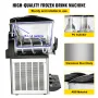 Kommerciel slushy ismaskine, 3 x 15 L Slushy Ice Machine, 800 W