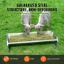 Livestock Feeding Trough, 22 Gallon Capacity, 45" Hay Feeder, Heavy Duty Steel Livestock Trough, Galvanized Steel Sheep Feeder T