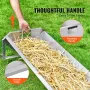 Livestock Feeding Trough, 22 Gallon Capacity, 45" Hay Feeder, Heavy Duty Steel Livestock Trough, Galvanized Steel Sheep Feeder T