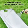 Livestock Feeding Trough, 22 Gallon Capacity, 45" Hay Feeder, Heavy Duty Steel Livestock Trough, Galvanized Steel Sheep Feeder T