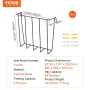 Husdyr Hay Feeder 2 pakker 24 gallon vægmonteret gedehøstativ