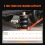 Air Jack 5 ton/11000 lbs pneumatisk jack med øget søjle til