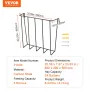 Livestock Hay Feeder, 24 Gallons Large Capacity, Heavy-Duty Steel Goat Hay Rack, 27'' Long Wall Mounted Horse Hay Holder, Multip