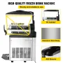 Commercial Slushy Machine, 15L Single Tank Frozen Drink Machine, 60 Cups Stainless Steel Margarita Smoothie Frozen Drink Maker, 