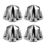 Rear Axle Wheel Covers, Spiked Axle Cover for Semi Truck, ABS Electroplate Rust-Resistant Lug Nut Covers, Universal Fit, Install