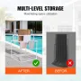 Towel Rack, 8 Bars Outdoor PVC Towel Holder, Freestanding Pool Towel Hanger Stand Next to Hot Tub, Outdoor Indoor Quilt Drying R