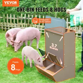 Hog Feeder 3.7 Bushel Metal Double Door Pig -feeder, der fodrer