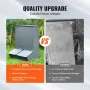 Hog Feeder, 3.7 Bushel Capacity, Double Door Pig Feeder, Heavy Duty Steel Piglets Feeder, Multipurpose Trough Creep Feeder, Outd