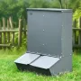 Hog Feeder 3.7 Bushel Metal Double Door Pig -feeder, der fodrer