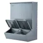 Hog Feeder 3.7 Bushel Metal Double Door Pig -feeder, der fodrer