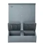 Hog Feeder, 3.7 Bushel Capacity, Double Door Pig Feeder, Heavy Duty Steel Piglets Feeder, Multipurpose Trough Creep Feeder, Outd