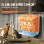 Goat Hay Feeder, 21 Gallons Large Capacity, 2 in 1 Hay and Grain Feeder, Wall Mounted Livestock Feeder with Feed Tray, Multiple 
