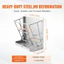 Goat Hay Feeder, 21 Gallons Large Capacity, 2 in 1 Hay and Grain Feeder, Wall Mounted Livestock Feeder with Feed Tray, Multiple 