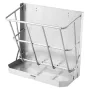 Goat Hay Feeder, 21 Gallons Large Capacity, 2 in 1 Hay and Grain Feeder, Wall Mounted Livestock Feeder with Feed Tray, Multiple 