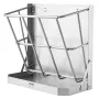 Vægmonteret gedehøfeeder 2 i 1 hø- og kornføder 21 gallon