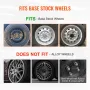 Wheel Rim Cover Hubcaps, 16 in Diameter, Sturdy & Durable Scratch-Resistant Hubcap with Snap & Valve Nozzle Hole, ABS & PC Hubca