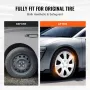 Wheel Rim Cover Hubcaps, 16 in Diameter, Sturdy & Durable Scratch-Resistant Hubcap with Snap & Valve Nozzle Hole, ABS & PC Hubca