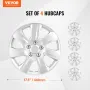 16 "Wheel Rim Cover Hubcaps Sæt med 4 Robust Hubcap til al