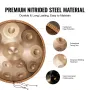 Handpan Drum 55.9 cm 12 Notes D Minor Hand Drum Instrument with Mallet