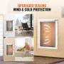 Pet Door, 16.65" x 27.44" Aluminum Frame with Lock and Flap System, Weatherproof Doggy Door, Easy to Install in Interior or Exte