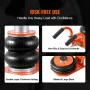Air Jack 3 ton/6600 lbs pneumatisk jack med øget søjle til sedan