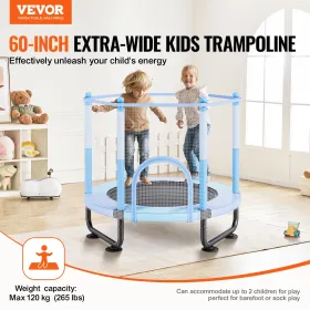 60 "Trampolin til børn Mini Toddler Trampoline med netto