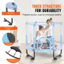 60" Kids Trampoline, 5FT Indoor Outdoor Trampoline, Mini Toddler Recreational Trampolinewith Safety Enclosure Net and Basketball