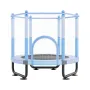 60" Kids Trampoline, 5FT Indoor Outdoor Trampoline, Mini Toddler Recreational Trampolinewith Safety Enclosure Net and Basketball