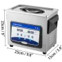 Ultrasonic Cleaner 3.2L Jewelry Cleaning Ultrasonic Machine Digital Ultrasonic Parts Cleaner Heater Timer Jewelry Cleaning Kit I