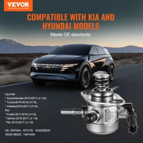 Højtryksbrændstofpumpe 50-80 L/H Strømningshastighed 0,5 MPa-tryk for Hyundai Accent/Sonata Tucson Veloster Kia Rio