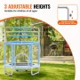 55" Kids Trampoline, 4.6FT Indoor Outdoor Trampoline, Mini Toddler Recreational Trampolinewith Safety Enclosure Net and Basketba