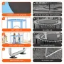 55" Kids Trampoline, 4.6FT Indoor Outdoor Trampoline, Mini Toddler Recreational Trampolinewith Safety Enclosure Net and Basketba