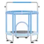 55" Kids Trampoline, 4.6FT Indoor Outdoor Trampoline, Mini Toddler Recreational Trampolinewith Safety Enclosure Net and Basketba