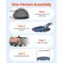 36" Kids Trampoline, 3FT Indoor Outdoor Trampoline, Foldable Mini Trampoline with Handle, Rebounder Trampoline for Toddlers, Bir
