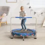 36" Kids Trampoline, 3FT Indoor Outdoor Trampoline, Foldable Mini Trampoline with Handle, Rebounder Trampoline for Toddlers, Bir
