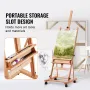 Studio H-Frame Easel har lærredskunst op til 48 "Beechwood