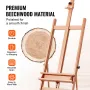 Studio H-Frame Easel, Holds Canvas Art up to 48", Beechwood Artists Easel for Painting with Wheels and Large Storage Tray, 33 lb